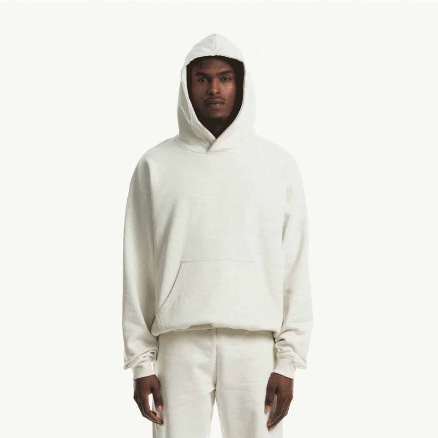 ESSENTIAL HOODIE <BLANC CASSE>