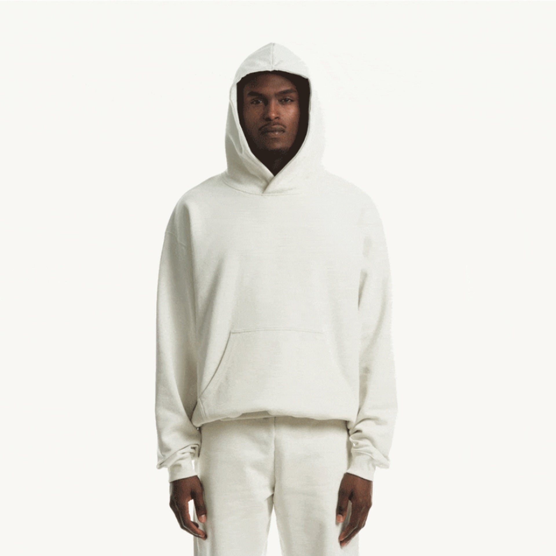 ESSENTIAL HOODIE <BLANC CASSE>